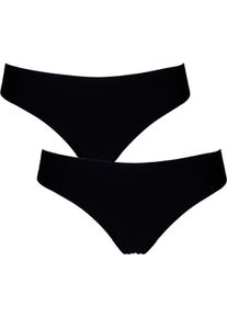 String After Eden "UNLIMITED", Damen, schwarz, Obermaterial: 82% Polyamid, 18% Elasthan, clean, unifarben, k&ouml;rpernah, Unterhosen String, nahtloser Schnitt, basic, bequem, eng, weich, elastisch