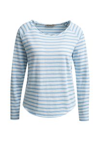 Smith & Soul Langarmshirt SMITH & SOUL, Damen, Gr. S, sanftes wei&szlig;, Single Jersey, Obermaterial: 100% Baumwolle, gestreift, regular fit normal, Rundhals, Raglan&auml;rmel abgesteppte Kante, Shirts Langarmshirt, mit Raglan&auml;rmeln, Rundhals