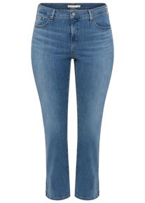LEVI'S&reg; PLUS Straight-Jeans LEVI'S PLUS "314 Shaping Straight", Damen, Gr. 14 (46), L&auml;nge 34, smudged line, Denim/Jeans, Obermaterial: 80% Baumwolle, 14% Polyester, 6% Elasthan, lang, Jeans Straight-Jeans, in Baumwoll-Stretch