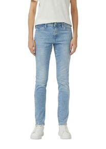 Slim-fit-Jeans s.Oliver "Betsy", Damen, Gr. 46, L&auml;nge 30, blau used, Denim/Jeans, Obermaterial: 85% Baumwolle, 13% Polyester, 2% Elasthan, slim fit, Jeans Slim-fit-Jeans, mit Stretch