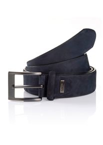 Lederg&uuml;rtel Cinque "TORTOLI", Herren, Gr. 105, blau (navy uni), Rindsleder, unifarben, G&uuml;rtel Lederg&uuml;rtel, Veloursleder-Optik