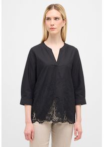 Schlupfbluse Eterna "LOOSE FIT", Damen, Gr. 42, schwarz, 100% Baumwolle, Blusen Schlupfbluse