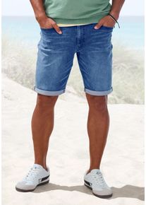 Jeansshorts John Devin "5-Pocket Shorts", Herren, Gr. 32, N-Gr, blau, denim, Denim/Jeans, Obermaterial: 98% Baumwolle, 2% Elasthan, unifarben, normal kurz, Jeans Jeansshorts, aus elastischer Denim-Qualit&auml;t