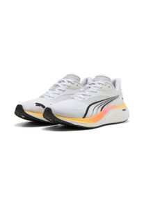 Laufschuh Puma "ELECTRIFY NITRO 4", Herren, Gr. 47, Puma wei&szlig;, poison pink, sun stream, Synthetik, Schuhe Laufschuh, mit atmungsaktivem Mesh-Obermaterial, mit herausnehmbarer Innensohle
