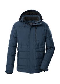 Steppjacke Killtec "KOW 87 MN QLTD JCKT", Herren, Gr. S, blau (dunkelblau), Obermaterial: 100% Polyester;Futter: 100% Polyester;F&uuml;llung: 100% Polyester, Jacken Steppjacke, Wasserabweisende Herren Steppjacke mit abnehmbarer Kapuze