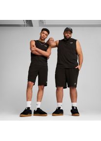 Trainingsshorts Puma "ESS NO. 1 LOGO SHORTS 10", Herren, Gr. XL, N-Gr, schwarz (Puma schwarz), Sweatware, Obermaterial: 68% Baumwolle, 32% Polyester, unifarben, regular fit ca. Mitte Knie, Hosen Trainingsshorts, mit Eingrifftaschen, Regular Fit