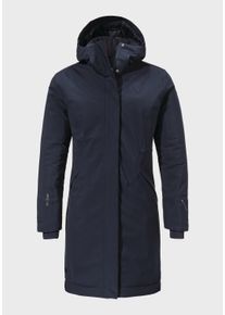 Sch&ouml;ffel Parka SCH&Ouml;FFEL "Urban Ins Coat Style Gregale WMS", Damen, Gr. 46, blau (8820, blau), Oberstoff: Aussenseite: 100% Polyester; (Membran: Thermoplastisches Polyurethan); Futter: 100% Polyester; Wattierung: 100% Polyester, regular fit, hoch geschlossener Ausschnitt, Jacken Parka