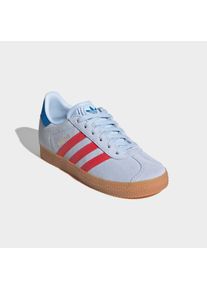 Sneaker adidas originals "GAZELLE", Damen, Gr. 35, crystal sky, semi lucid rot, blaubird, Leder, Synthetik, Schuhe Sneaker, f&uuml;r Kinder