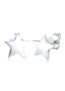 Paar Ohrstecker Elli "Ohrringe Stern Astro Trend Filigran Basic 925 Silber" Gr. 9, silber, Ohrringe, Damen, ohne Stein, Silber 925 (Sterlingsilber), Paar Ohrstecker