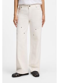 Weite Jeans HUGO BLUE "Gamala", Damen, Gr. 31, L&auml;nge 34, natural 102, Denim/Jeans, Obermaterial: 100% Baumwolle, unifarben, lang, Jeans Weite Jeans, Mid Rise, Baggy