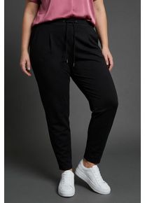 Jogger Pants LAURA SCOTT CURVE, Damen, Gr. 44, N-Gr, schwarz, Milano Rib, Obermaterial: 65% Viskose, 30% Polyester, 5% Elasthan, Basic, figurumspielend kn&ouml;chellang, Hosen Jogger Pants, im sportiven Look aus formstabilem, elastischem Stoff - GROSSE GR&Ouml;SSE