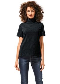 Rollkragenshirt Heine "Rollkragen-Shirt", Damen, Gr. 40, schwarz, 95% Baumwolle, 5% Elasthan, unifarben, Shirts Rollkragenshirt