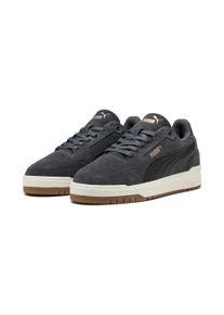 Sneaker Puma "SHUFFLE DOWNTOWN SD", Herren, Gr. 46, schwarz (dusky gray, Puma schwarz, Puma gold), Leder, Schuhe Sneaker, Obermaterial aus Leder, leicht profilierte Gummilaufsohle