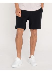 Jack & Jones Shorts JACK & JONES "JPSTGORDON STAR JJ SWEAT SHORTS SRT SN", Herren, Gr. XS, N-Gr, schwarz, Web, Obermaterial: 70% Baumwolle, 30% Polyester, bedruckt, regular fit, Hosen Shorts, mit Logo Schriftzug