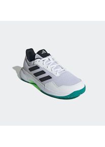 Tennisschuh adidas Performance "COURT SPEC 2", Damen, Gr. 44,5, cloud wei&szlig;, core schwarz, pure teal, Synthetik, Textil, Schuhe Tennisschuh, f&uuml;r Hartcourt, All-Court