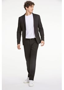Anzug LINDBERGH, Herren, Gr. 54, N-Gr, schwarz, Web, Obermaterial: 75% Polyester, 22% Viskose, 3% Elasthan. Futter: 100% Polyester, unifarben, regular fit, Anz&uuml;ge Anzug, mit modernem Schnitt