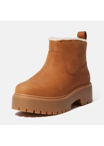 Chelseaboots Timberland "STONE STREETMID WARM LINED BOOT", Damen, Gr. 39, rust nubuck, Leder, Schuhe Chelseaboots, Winterstiefel, Winterschuhe, Stiefelette, gef&uuml;ttert