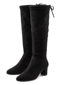 Schlupfstiefel Lascana, Damen, Gr. 41, schwarz, Obermaterial: 100% Textilmaterial. Decksohle: 100% Lederimitat. Futter: 100% Textilmaterial. Laufsohle: 100% Synthetik, unifarben, Schuhe Schlupfstiefel, Schlupfboots, Slouchy Boots, Slip-On, Stretch & Blockabsatz