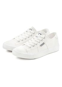 Sneaker ELBSAND "Schn&uuml;rschuh, Stoffschuhe, Textilschuhe, Turnschuh, Freizeitschuh", M&auml;dchen, Gr. 38, wei&szlig;, Obermaterial: 100% Textilmaterial. Decksohle: 100% Textilmaterial. Futter: 100% Textilmaterial. Laufsohle: 100% Synthetik, unifarben, used, Schuhe Sneaker, Schn&uuml;rhalbschuh aus Textil in modernem Used-Look VEGAN, Topseller