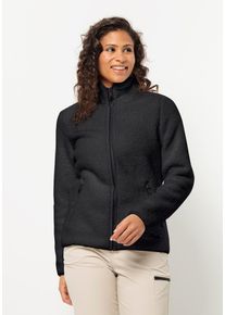 Fleecejacke Jack Wolfskin "HIGH CURL JACKET W", Damen, Gr. XS, schwarz, Obermaterial: 100% Polyester. Futter: 100% Polyester, Jacken Fleecejacke