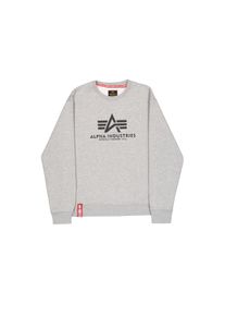 Sweater Alpha Industries "Basic Sweatshirt BL", Herren, Gr. XS, grau (grau heather), Obermaterial: 80% Baumwolle, 20% Polyester, regular fit, Sweatshirts Sweater