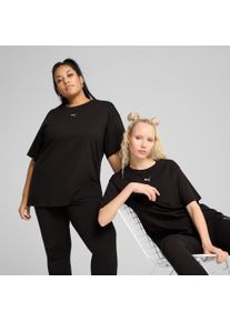 T-Shirt Puma "ESS RELAXED TEE", Damen, Gr. L, schwarz (Puma schwarz), Jersey, Obermaterial: 100% Baumwolle, unifarben, relaxed fit normal, Rundhals, Shirts T-Shirt, Kurzarm, Rundhalsausschnitt