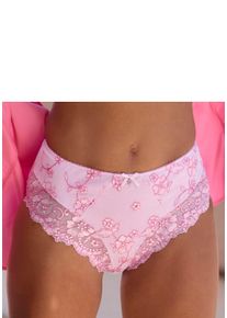 Slip Lascana "Wanda", Damen, Gr. 48/50, rosa (pink, rose), Obermaterial: 68% Polyamid, 18% Baumwolle, 10% Polyester, 4% Elasthan, Unterhosen Slip, in abdeckender Schnittform und Stickerei Spitze, Topseller