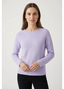 Rundhalspullover Rabe, Damen, Gr. 38, flieder, Strick, Obermaterial: 60% Baumwolle, 40% Polyacryl, unifarben, regular fit normal, Rundhals, gerader Abschluss, Pullover Rundhalspullover