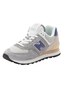 Sneaker New Balance "574", Herren, Gr. 44, grau (slate grau, rain cloud), Leder, Textil, mehrfarbig, Schuhe Sneaker