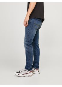 Jack & Jones PlusSize Slim-fit-Jeans "JJIGLENN JJFOX 50SPS CB 036 NOOS PLS", Herren, Gr. 46, L&auml;nge 34, blau (blau denim), Denim/Jeans, Obermaterial: 80% Baumwolle, 18% Polyester, 2% Elasthan, JACK & JONES PLUSSIZE, Abriebeffekte, slim fit kn&ouml;chellang, Jeans Slim-fit-Jeans