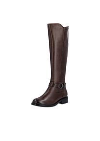 Stiefel Remonte "Elisabeth Hurley-Collection", Damen, Gr. 36, Normalschaft, dunkelbraun, Leder, Lederimitat, unifarben, Schuhe Stiefel, Langschaftstiefel, Klassik-Stiefel mit Innenrei&szlig;verschluss