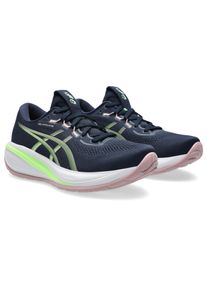 Laufschuh asics "GEL-CUMULUS 28", Damen, Gr. 38, midnight, illuminate gr&uuml;n, Synthetik, Schuhe Laufschuh, sportlicher Stil, leicht profiliertes Laufsohlenprofil, Schn&uuml;rung