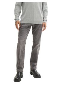 Straight-Jeans Tom Tailor "MARVIN", Herren, Gr. 30, L&auml;nge 34, grau (used mid stone grau denim), Denim/Jeans, Obermaterial: 55% Baumwolle, 35% Lyocell, 8% Elastomultiester, 2% Elasthan, unifarben, straight fit kn&ouml;chellang, Jeans Straight-Jeans, im Five-Pocket Style