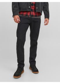 Jack & Jones Regular-fit-Jeans JACK & JONES "JJICLARK JJEVAN AM 795 NOOS", Herren, Gr. 30, L&auml;nge 32, schwarz (schwarz denim), Denim/Jeans, Obermaterial: 98% Baumwolle, 2% Elasthan, Abriebeffekte, regular fit normal, Jeans Regular-fit-Jeans