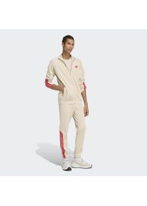 Trainingsanzug adidas Sportswear "STADIUM 3-STREIFEN", Herren, Gr. 3XL, crystal linen, pure ruby, Obermaterial: 100% Polyester, Sportanz&uuml;ge Trainingsanzug, zweiteiliges Set aus Jacke und Hose, aus leichtem Polyester