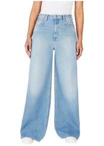 Schlagjeans Pepe Jeans "WIDE LEG JEANS UHW", Damen, Gr. 28, L&auml;nge 32, blau (med blau rigid denim), Denim/Jeans, Obermaterial: 100% Baumwolle, weit lang, Jeans Schlagjeans