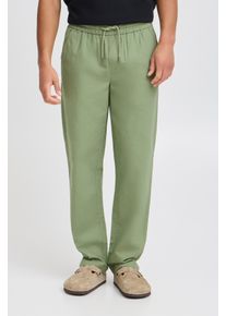 Leinenhose Blend "BHBAY linen Pants PP NOOS", Damen, Gr. S, N-Gr, gr&uuml;n (oil gr&uuml;n), Web, Obermaterial: 55% Leinen, 45% Baumwolle, unifarben, regular fit kn&ouml;chellang, Hosen Leinenhose