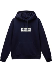 Kapuzensweatshirt Napapijri "SUZE", Herren, Gr. M, blau (blu marine), Obermaterial: 90% Baumwolle, 10% Polyester, unifarben, Rundhals, B&uuml;ndchen, Sweatshirts Kapuzensweatshirt, mit Logoprint