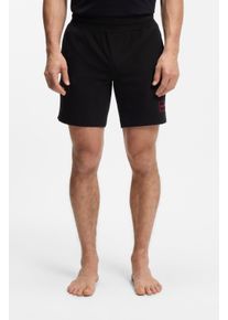 Shorts HUGO UNDERWEAR "Laze Shorts CW 10", Damen, Gr. M, N-Gr, schwarz (schwarz 001), Jersey, Obermaterial: 95% Baumwolle, 5% Elasthan, unifarben, Basic, relaxed fit, Hosen Shorts, mit elastischem Bund