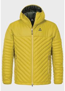 Sch&ouml;ffel Funktionsjacke SCH&Ouml;FFEL "Hiking Down Jacket Style Cascata MNS", Herren, Gr. 48, gelb (5455, gelb), Oberstoff: 100% Nylon; Wattierung: 100% Polyester; Futter: 100% Nylon; ENTH&Auml;LT NICHTTEXTILE TEILE TIERISCHEN URSPRUNGS; F&uuml;llung: 90% Daune, 10% Federn, regular fit, hoch geschlossener Ausschnitt, Jacken Funktionsjacke