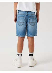 Jeansshorts name it "NKMRYAN REG L DNM SHORTS 6750-DM NOOS", Jungen, Gr. 104, N-Gr, blau (light blau denim), Denim/Jeans, Obermaterial: 100% Baumwolle, unifarben, regular fit kurz, Jeans Jeansshorts, Baumwolle