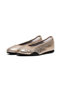 Sneaker Puma "CATCH SOLEIL BALLERINA METALLIC WHISPER", Damen, Gr. 37,5, Puma gold, Puma schwarz, Synthetik, Schuhe Sneaker, mit profillaufsohle aus Gummi, mit Textilmix und Textilfutter, Topseller