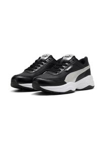 Sneaker Puma "CILIA MODE METALLIC WHISPER", Damen, Gr. 40,5, Puma schwarz, Puma silber, Puma wei&szlig;, Synthetik, Schuhe Sneaker, mit Schn&uuml;rverschluss, Gummi-Laufsohle, Obermaterial aus Synthetik
