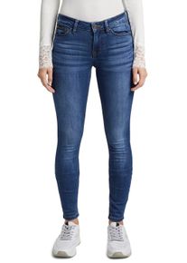 Skinny-fit-Jeans Tom Tailor Denim "JONA", Damen, Gr. 28, L&auml;nge 30, blau (clean mid stone blau denim), Denim/Jeans, Obermaterial: 72% Baumwolle, 27% Polyester, 1% Elasthan, skinny fit lang, Jeans Skinny-fit-Jeans