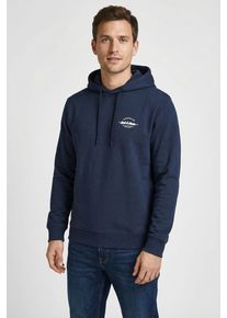 Jack & Jones PlusSize Kapuzensweatshirt "JJBRANDON SWEAT HOOD PLS", Herren, Gr. 3XL, navy blazer, angeraute Sweatware, Obermaterial: 60% Polyester, 40% Baumwolle, JACK & JONES PLUSSIZE, unifarben, regular fit, Rippb&uuml;ndchen, Sweatshirts Kapuzensweatshirt
