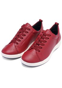 Sneaker Ara "ROMA", Damen, Gr. 6,5, rot, Glattleder, unifarben, Schuhe Sneaker, Freizeitschuh, Halbschuh, Schn&uuml;rschuh mit High Soft Fu&szlig;bett, G-Weite