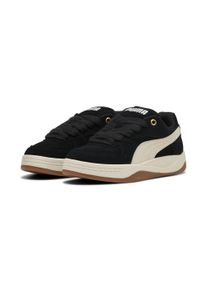 Sneaker Puma "PARK LUNA SD", Damen, Gr. 38,5, schwarz (Puma schwarz, alpine snow), Leder, unifarben, Schuhe Sneaker, aus Leder, mit Schn&uuml;rverschluss, mit Innenmaterial aus Textil