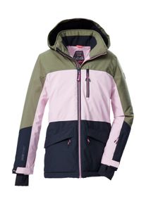 Skijacke Killtec "KSW 208 GRLS SKI JCKT", M&auml;dchen, Gr. 140, rosa (hellrosa), Obermaterial: 100% Polyester;Futter: 100% Polyester;F&uuml;llung: 100% Polyester, Jacken Skijacke, Wasserdichte, atmungsaktive Kinderjacke mit Schneefang und Taschen