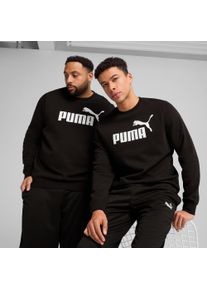 Langarmshirt Puma "ESS NO. 1 LOGO CREW FL", Damen, Gr. S, schwarz (Puma schwarz), Fleece, Obermaterial: 66% Baumwolle, 34% Polyester, bedruckt, regular fit normal, Rundhals, Shirts Langarmshirt, Langarm, regul&auml;re Passform, Rundhalsausschnitt