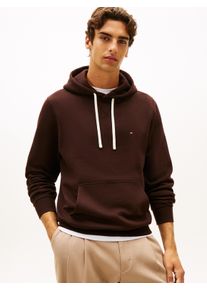Hoodie Tommy Hilfiger "ESS SEASONAL FLEECE HOODY mit Kapuze und K&auml;ngurutasche", Herren, Gr. XXL, chocolate, Sweatware, Obermaterial: 60% Baumwolle, 40% Polyester, bequem h&uuml;ftlang, elastischer Bund, Sweatshirts Hoodie, unifarben, casual, regular fit, Baumwollmix, Kapuze